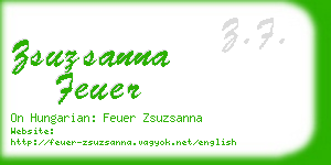 zsuzsanna feuer business card